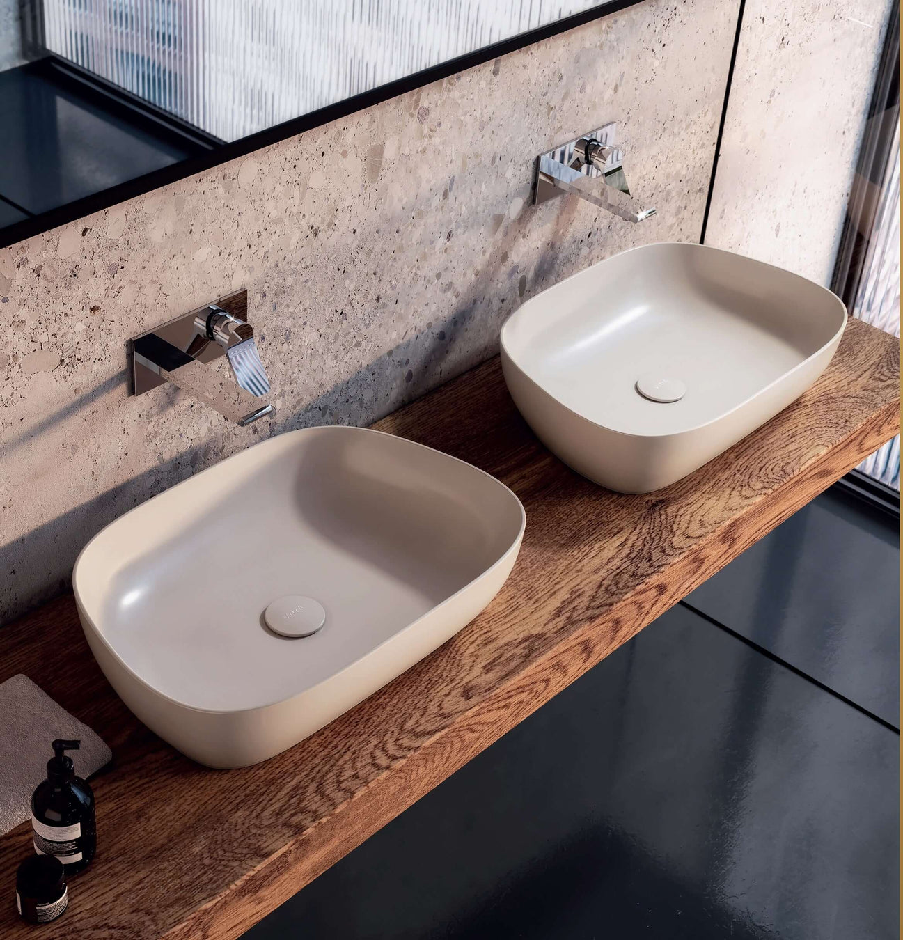 дизайнерские раковины и тюлпаны