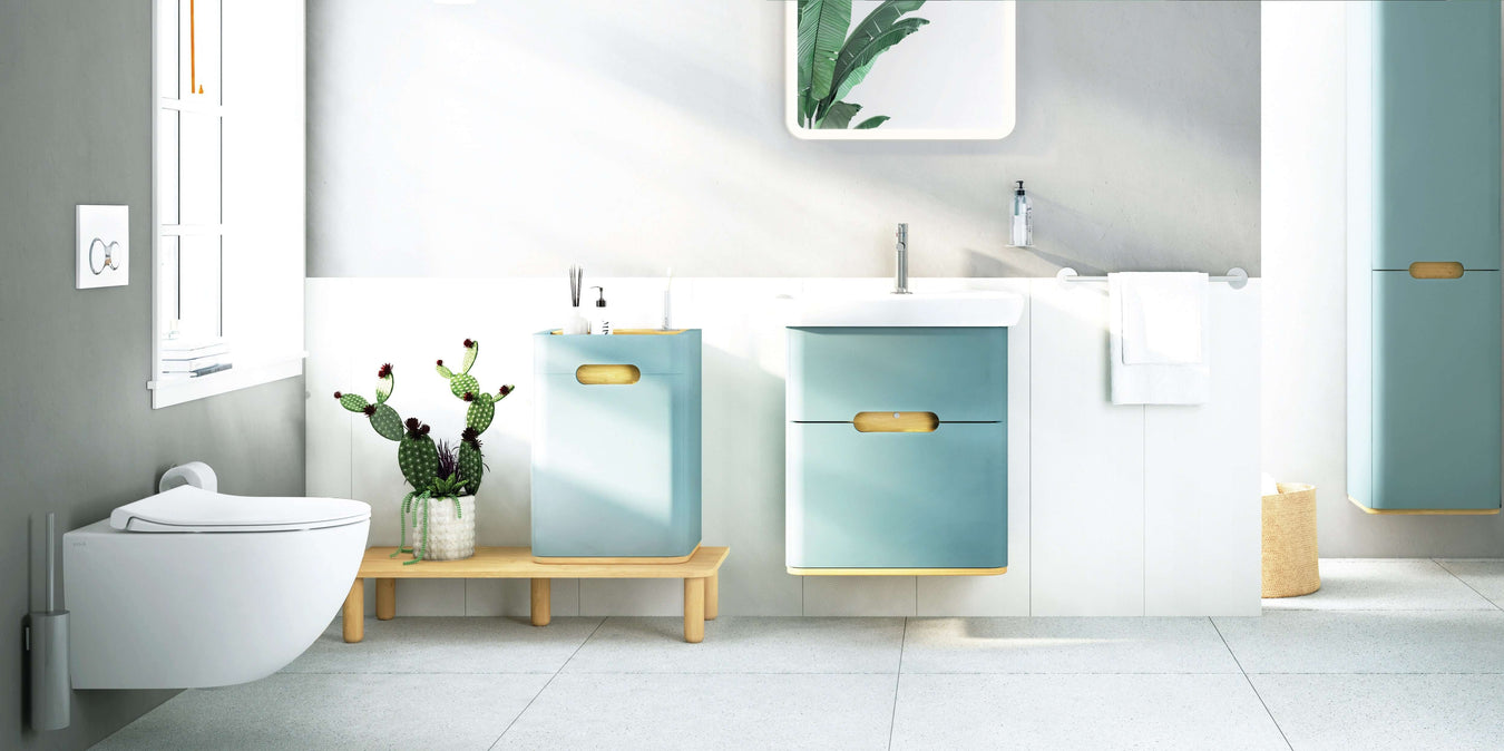 туалет с минимальным дизайном хай тек