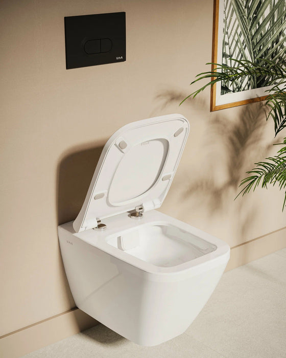 Integra Square Rim-ex белый унитаз подвесной со смесителем комплект