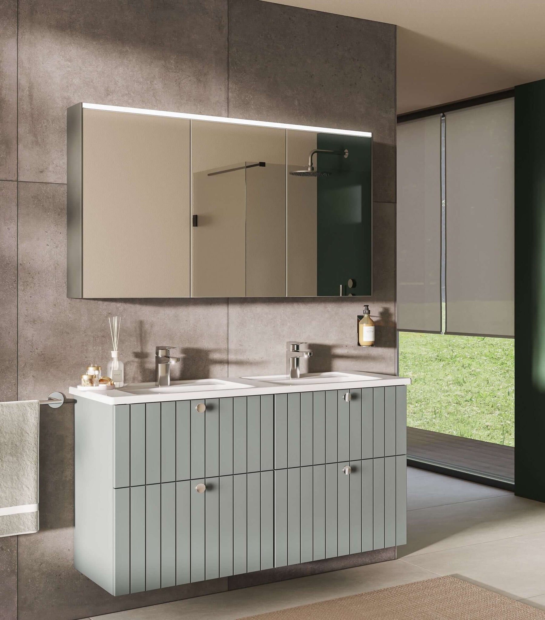 Зеркала, отражающие дух ванных комнат