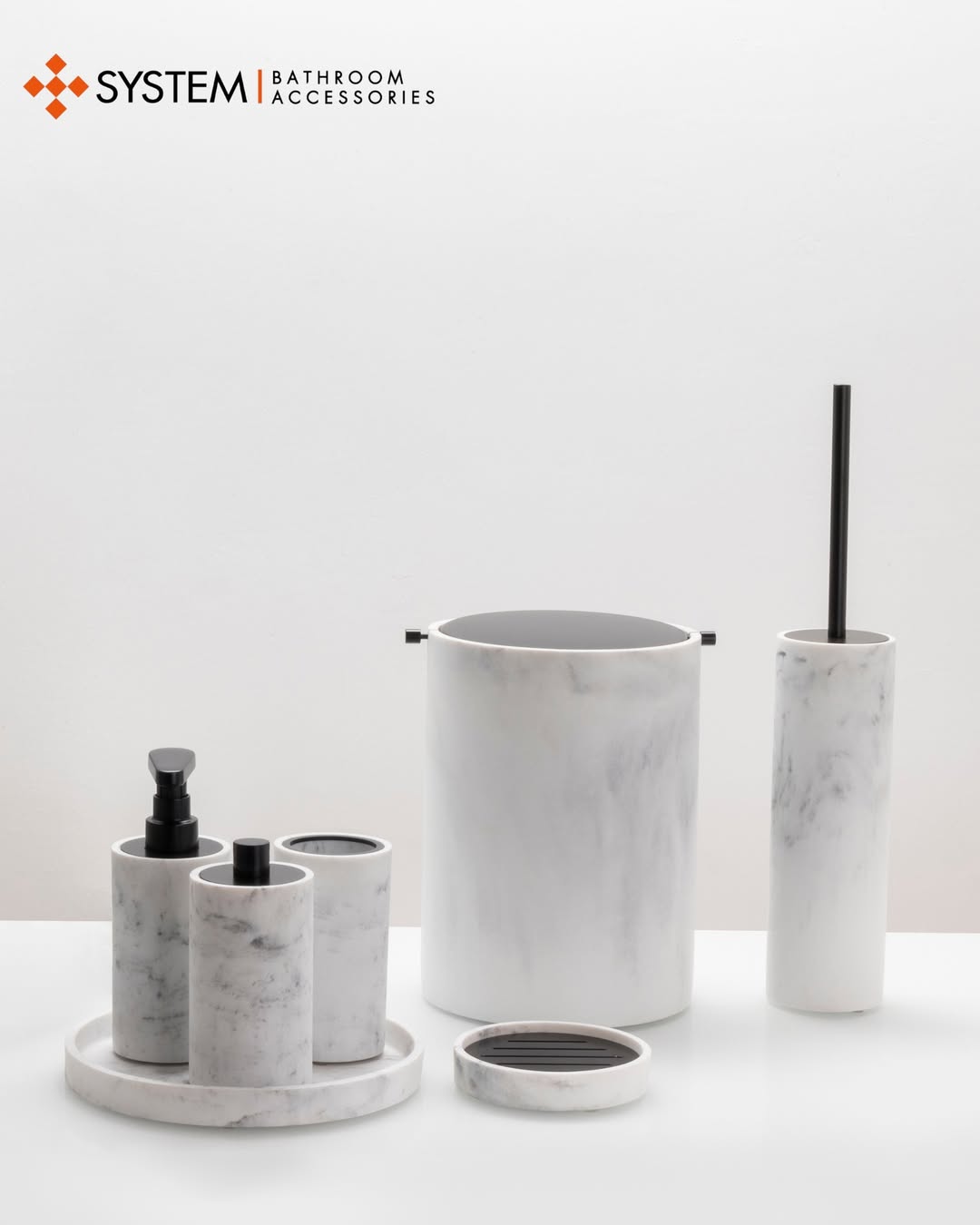 Мраморные аксессуары для ванной