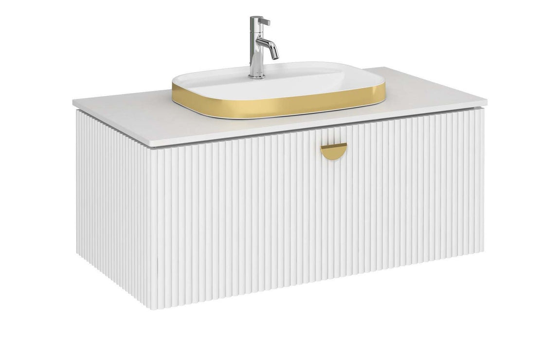 Isvea Infinity Art тумба с раковиной в комплекте 100см белый