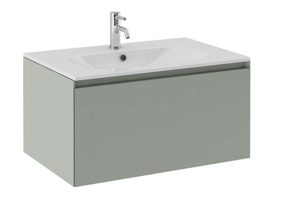 Isvea Coredo тумба с раковиной в комплекте 80см зеленый