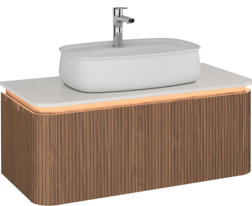 Isvea Fluido тумба с раковиной в комплекте 100см орех