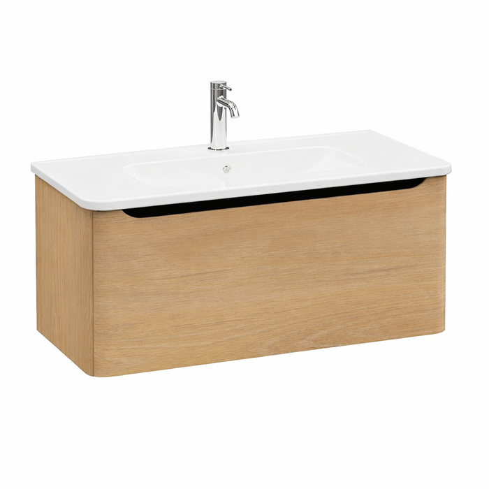 Integra тумба с раковиной в комплекте 100см светлый дуб