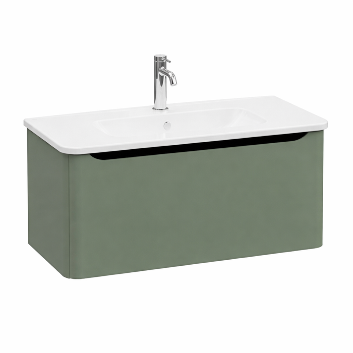 Integra тумба с раковиной в комплекте 100см зеленый