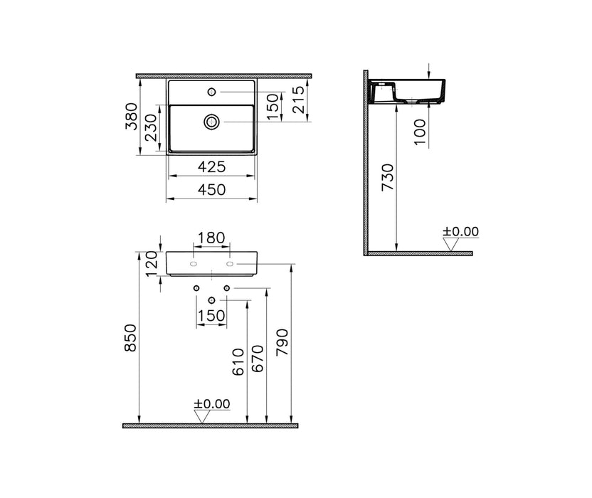 Archiplan компакт раковина 45см