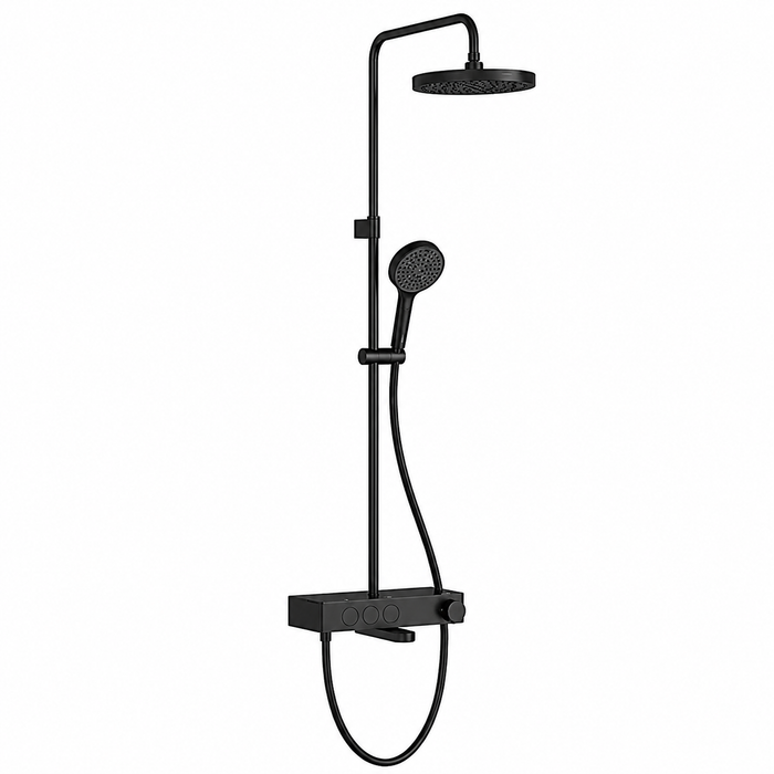VitrA Core R 250 душевая система с термостатом, черный