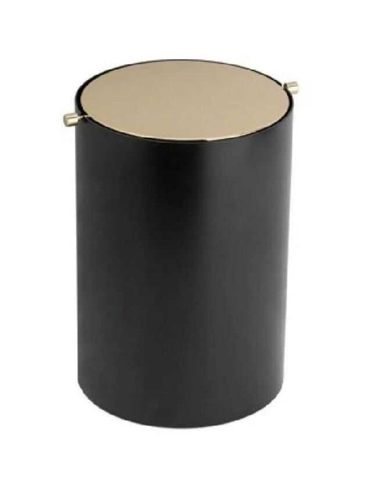 Урна круглый 3л черный с золотой крышкой