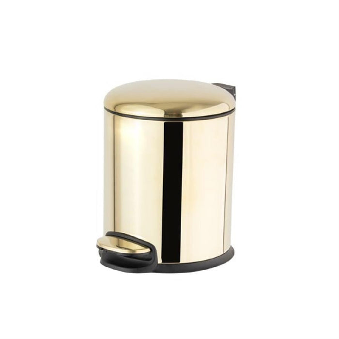 Урна с педалью 3л золотой