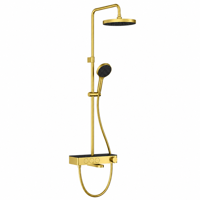 VitrA Core R 250 душевая система с термостатом, матовое золото