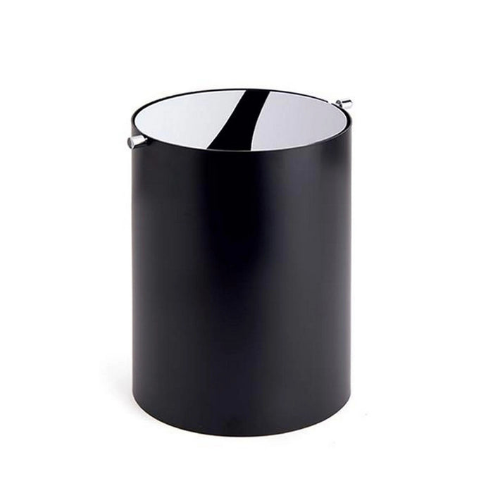 Урна круглый 3л черный с хромированной крышкой
