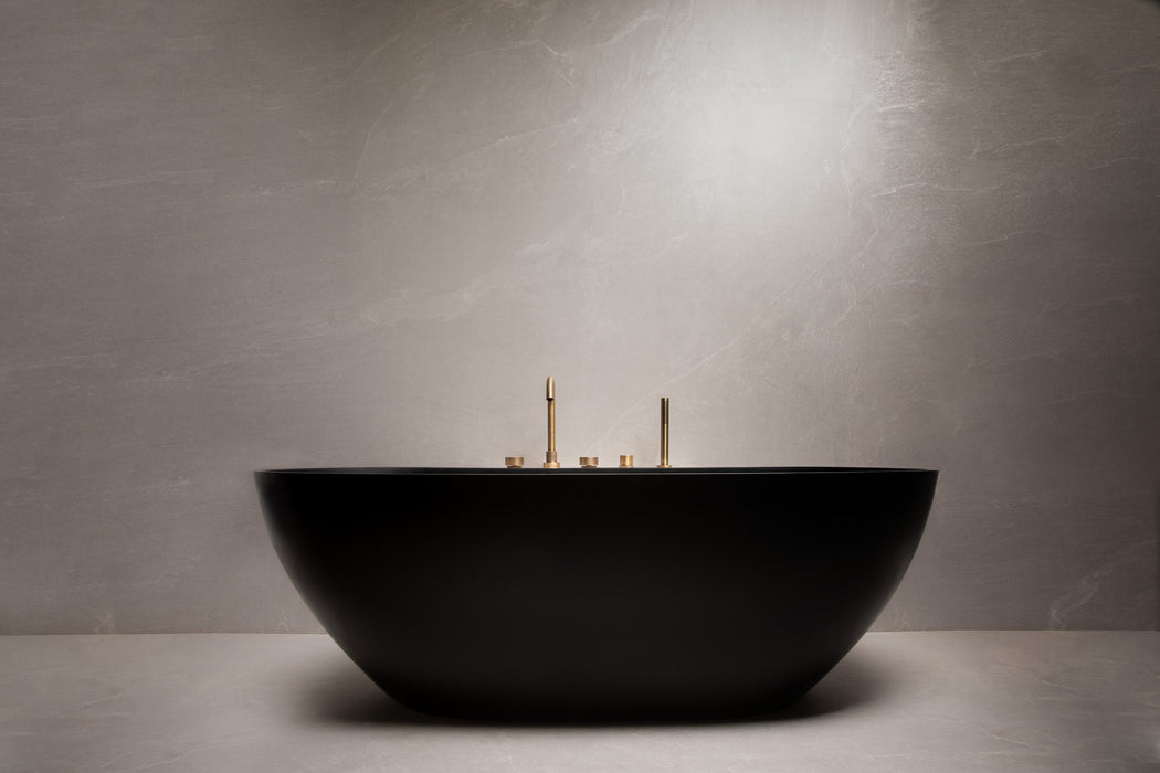 Bagnodesign Koy ванна из искуcственного камня 173х85 черный матовый