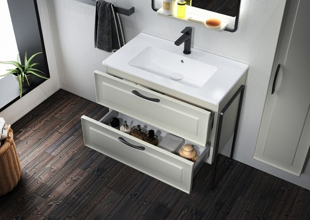 Isvea Modesto тумба с раковиной в комплекте 80см бежевый